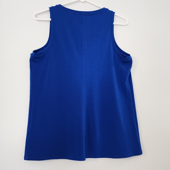 Express Royal Blue V-Neck Essential Tank size S - Picture 3 of 5